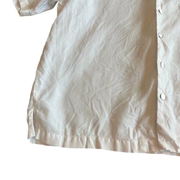 Tommy Bahama 100% Linen White Button-Down Shirt Top Travel Beach Size XL Men's - Picture 4 of 12